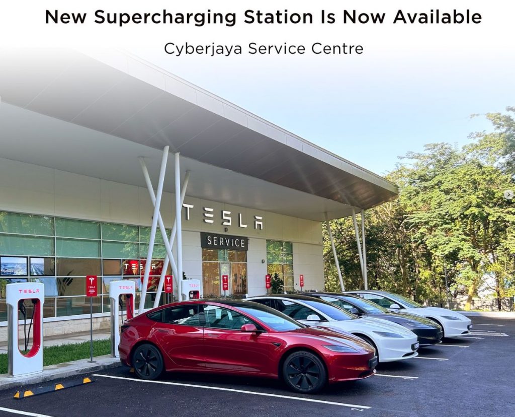 Tesla Supercharging Station at Cyberjaya Service Centre