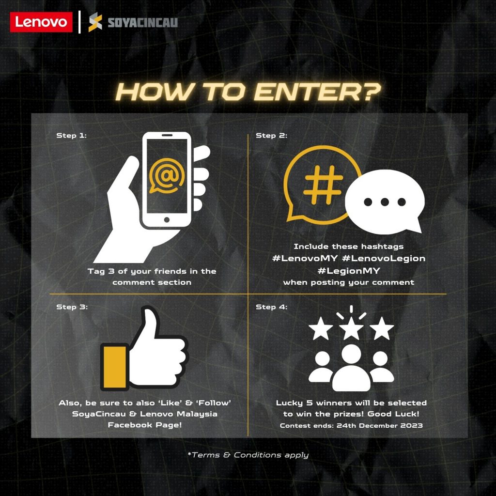 Lenovo x SoyaCincau.com Giveaway How to Enter