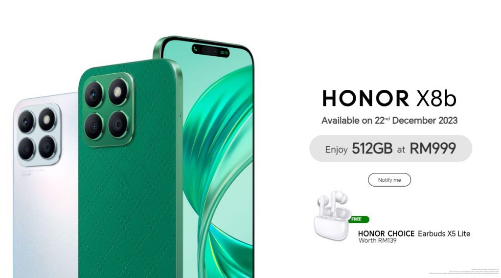 Honor X8b is officially priced at RM999 in Malaysia