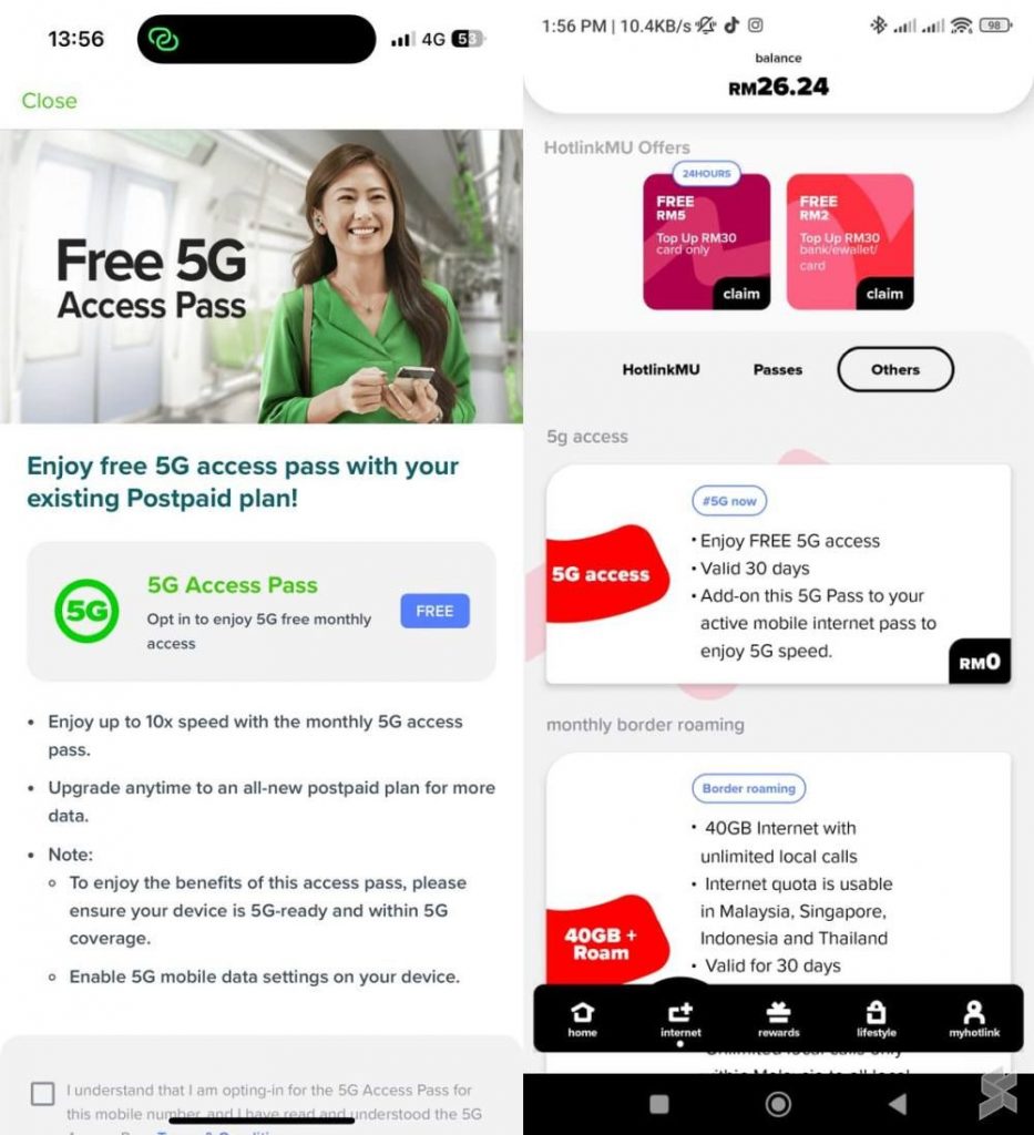 Maxis offers Free 5G Access Pass via Maxis and Hotlink apps