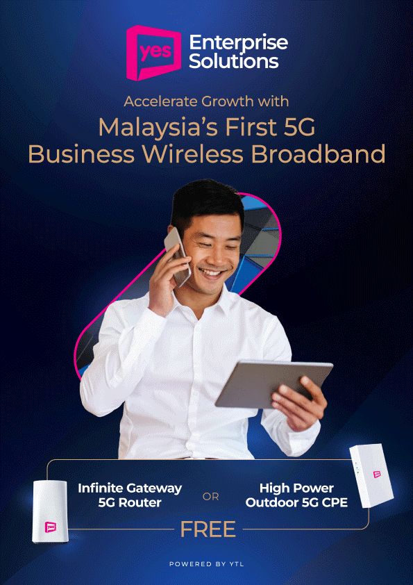 Yes 5G Business Wireless Broadband offers free Indoor or outdoor 5G CPE