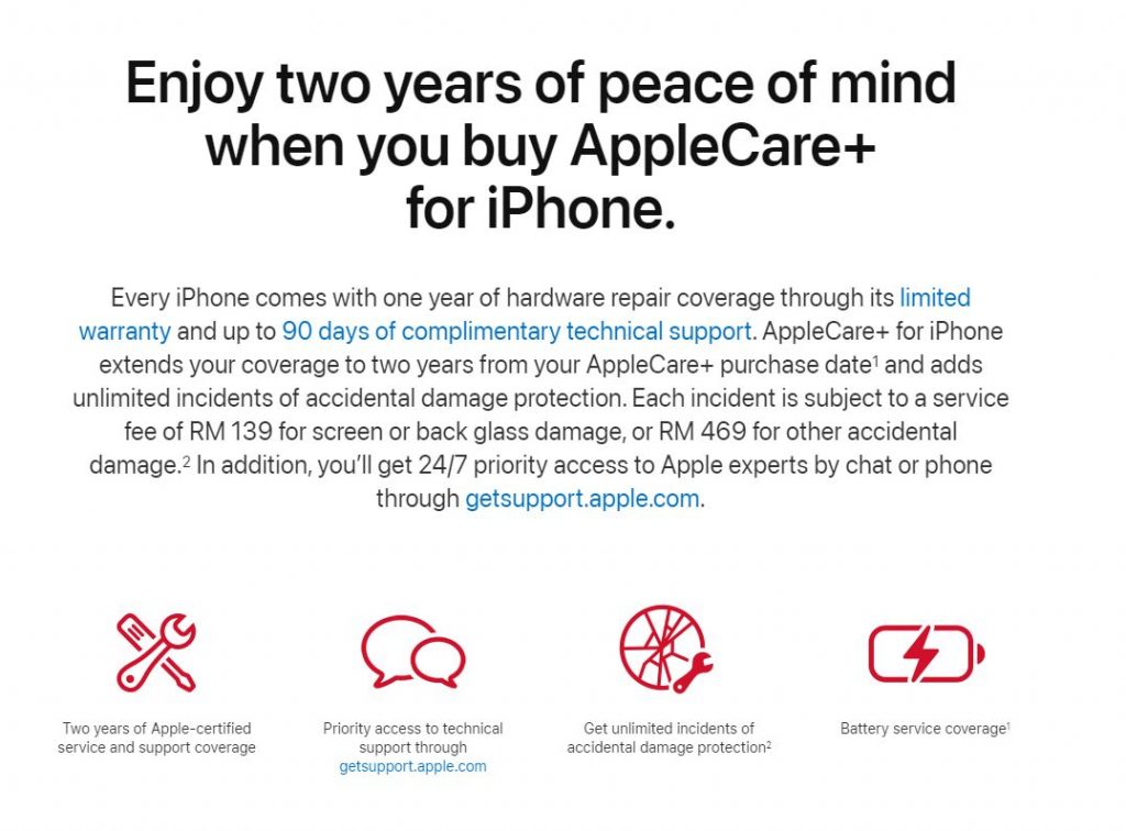 AppleCare+ for iPhone in Malaysia