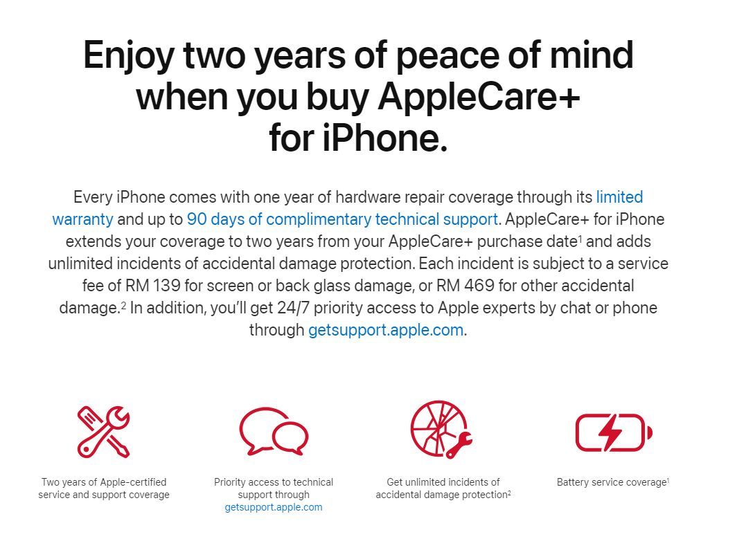 AppleCare+ Malaysia iPhone, Apple Watch, AirPods & Display