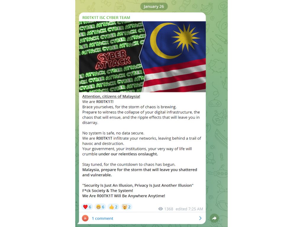 R00TK1T Threat On Malaysia
