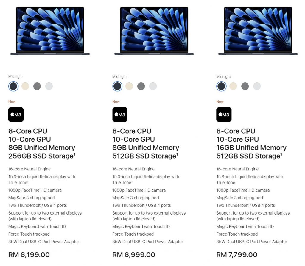MacBook Air 15 2024 Malaysia Pricing