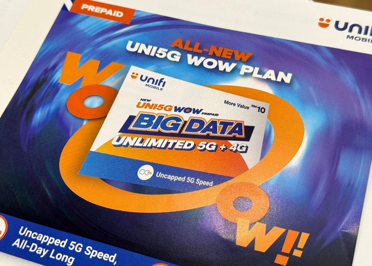 Uni5G Wow Prepaid Unlimited 5G data with no speed cap for RM35