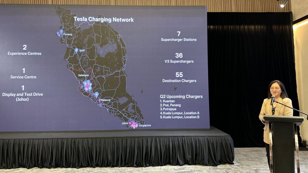 Tesla Malaysia's current Charging Network