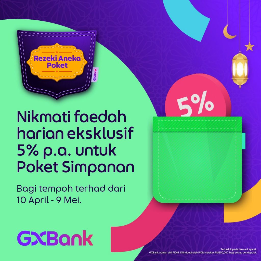 GXBank offers 5% p.a. interest promo for Saving Pockets