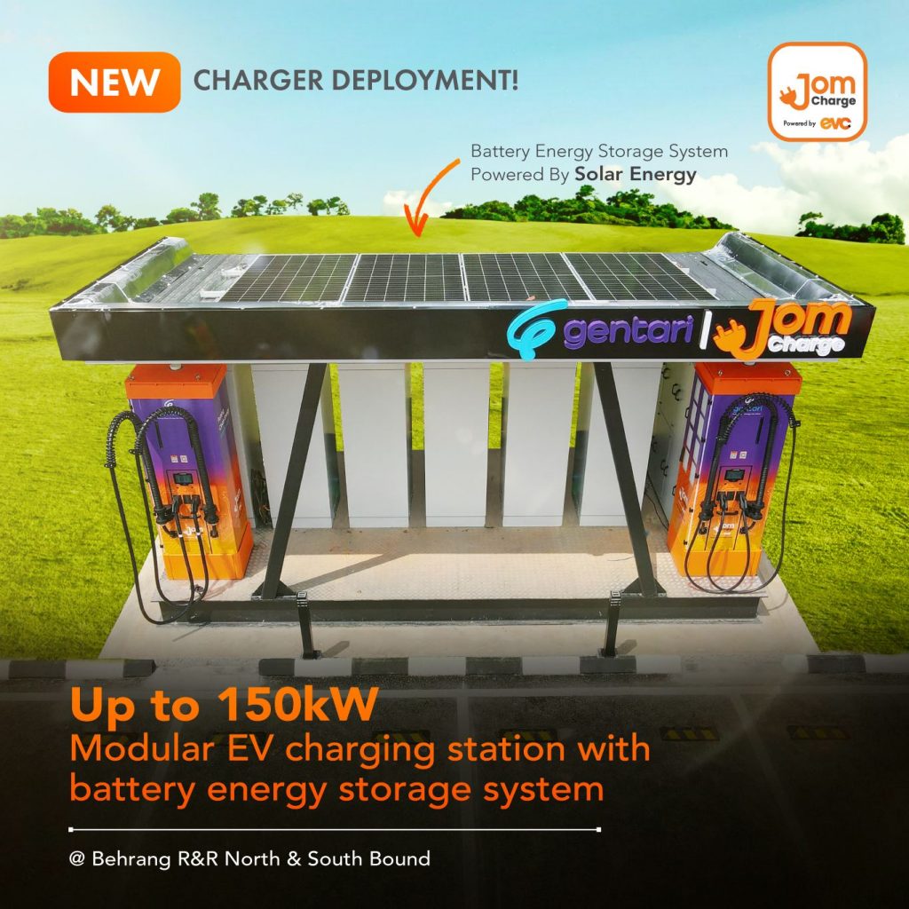 150kW DC Charger at PLUS’ Behrang Layby Southbound