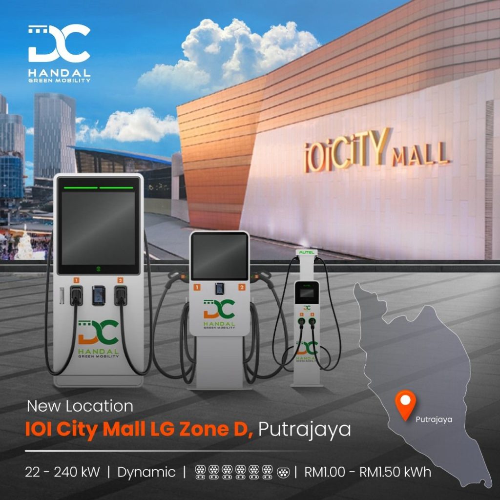 DC Handal’s new EV Chargers at IOI City Mall