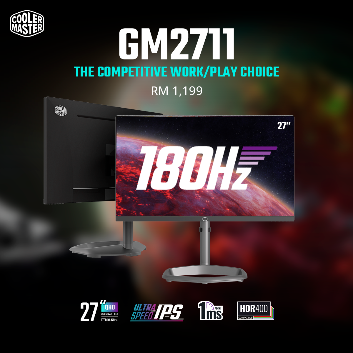 Cooler Master GM2711: Versatile 1440p gaming monitor now available in Malaysia for RM1,199