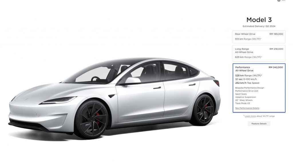 Tesla Model 3 Performance Malaysia：官方定价 – SoyaCincau
