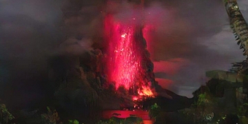 Mount Ruang Volcano Eruption - April 2024