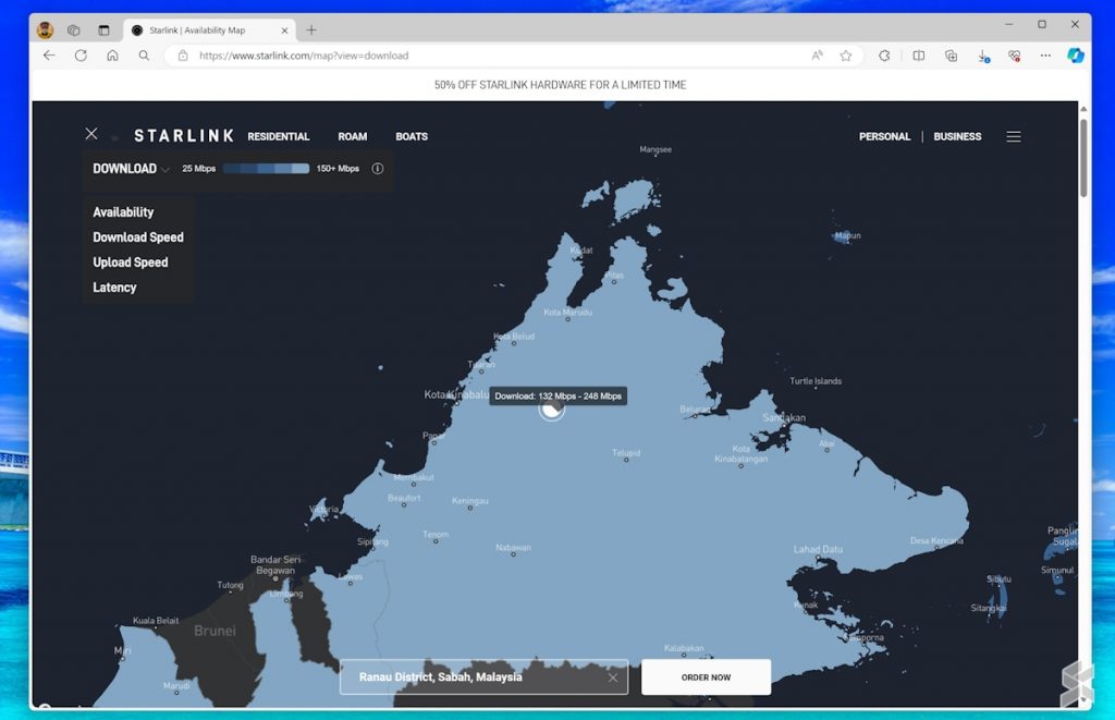 Starlink Speed - Sabah - May 2024