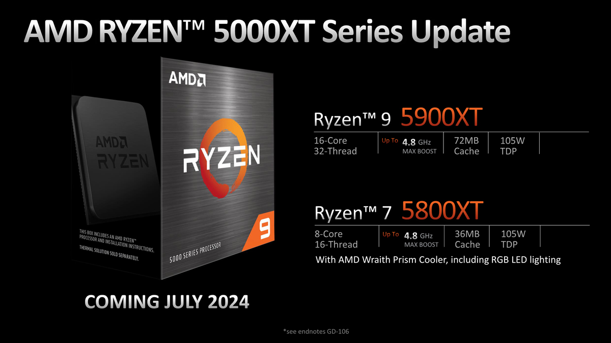 Zen 3-based Ryzen 5000XT series announced as AMD refuses to let AM4 die