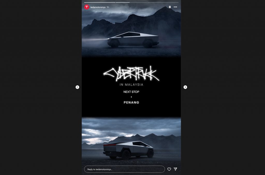 Tesla Cybertruck Penang Malaysia Teaser