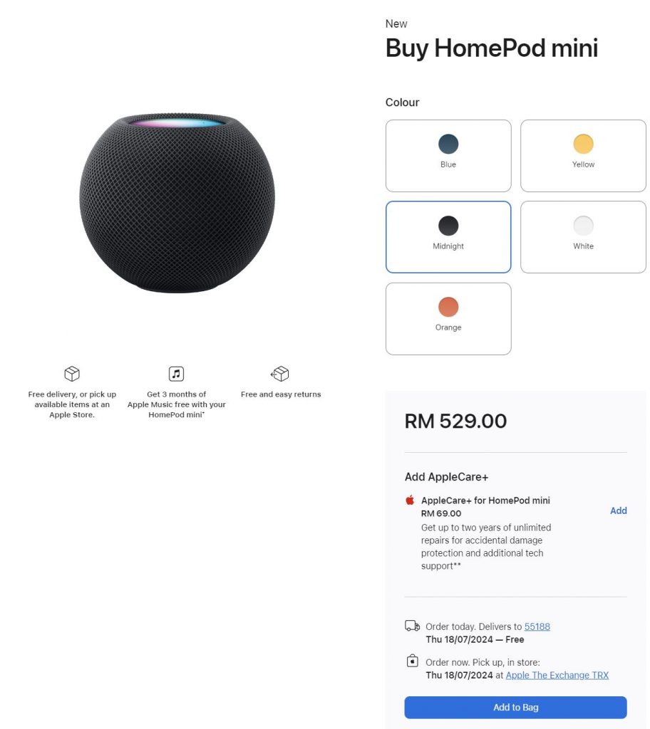 Apple HomePod mini now available in ‘Midnight’ and it looks the same as Space Grey