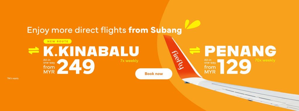 Firefly operates B737 flights from Subang to PEN and BKI