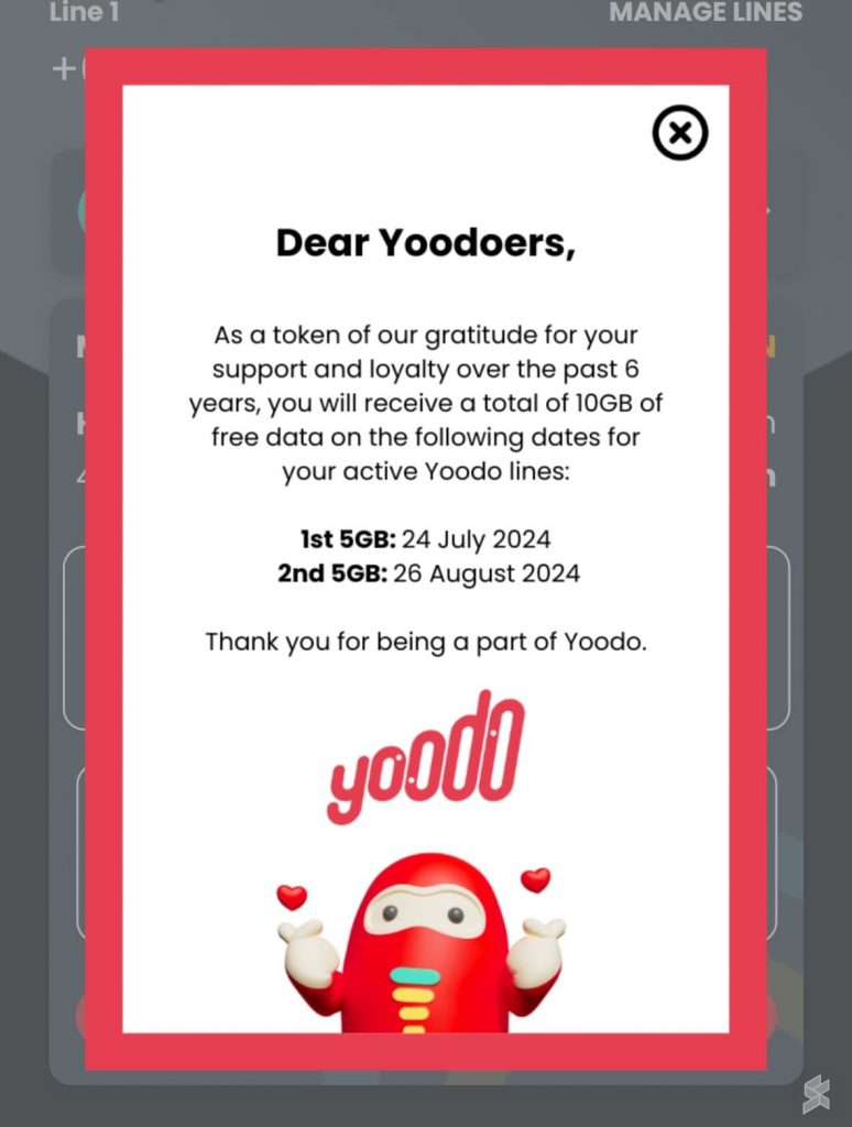 Yoodo gives away 10GB of free data as its farewell gift