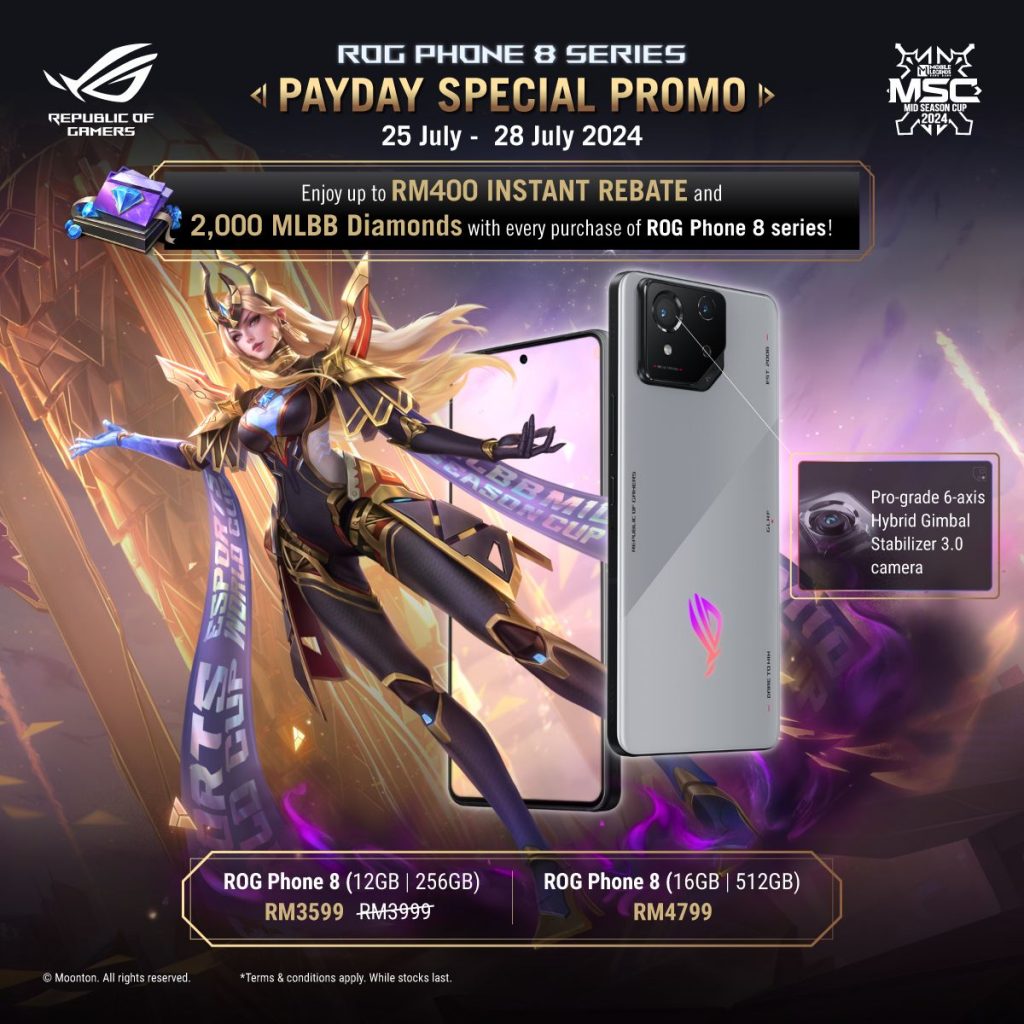 ROG Phone 8 Promo: Discounts up to RM400 off and free MLBB Diamonds