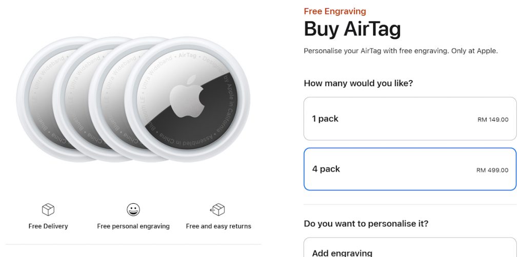 Apple AirTag Price Malaysia - July 2024