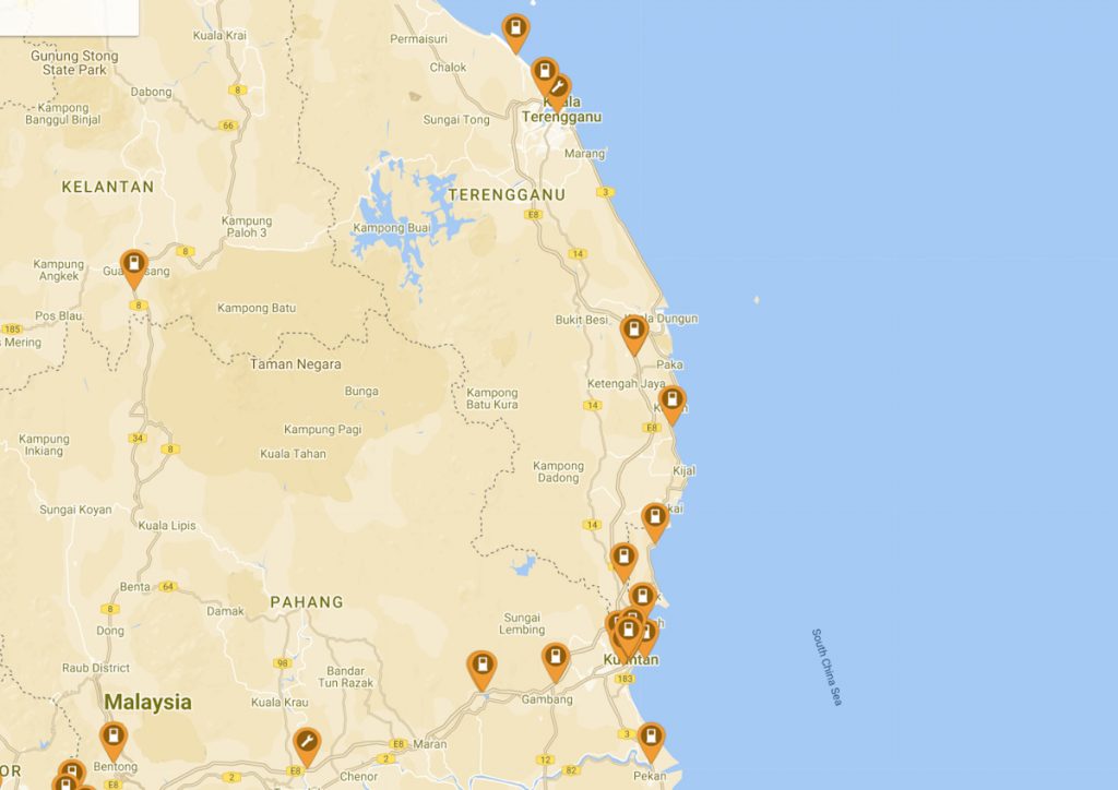 Kuantan-Kuala Terengganu - DC Chargers - PlugShare