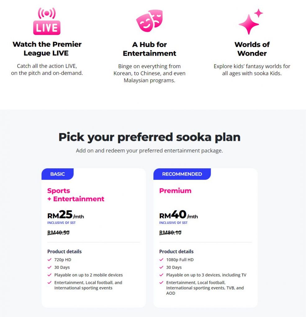 Yes 5G offers Sooka streaming add-on from RM25/month