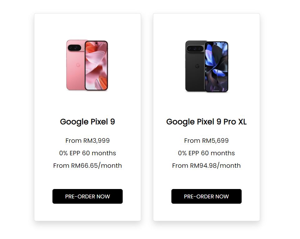 Google Pixel 9 and Pixel 9 Pro XL Malaysia: Official Pricing