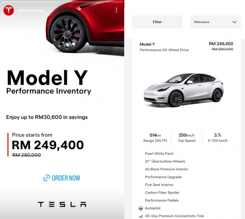 Tesla Model Y Performance now offered with over RM30,000 discount in Malaysia