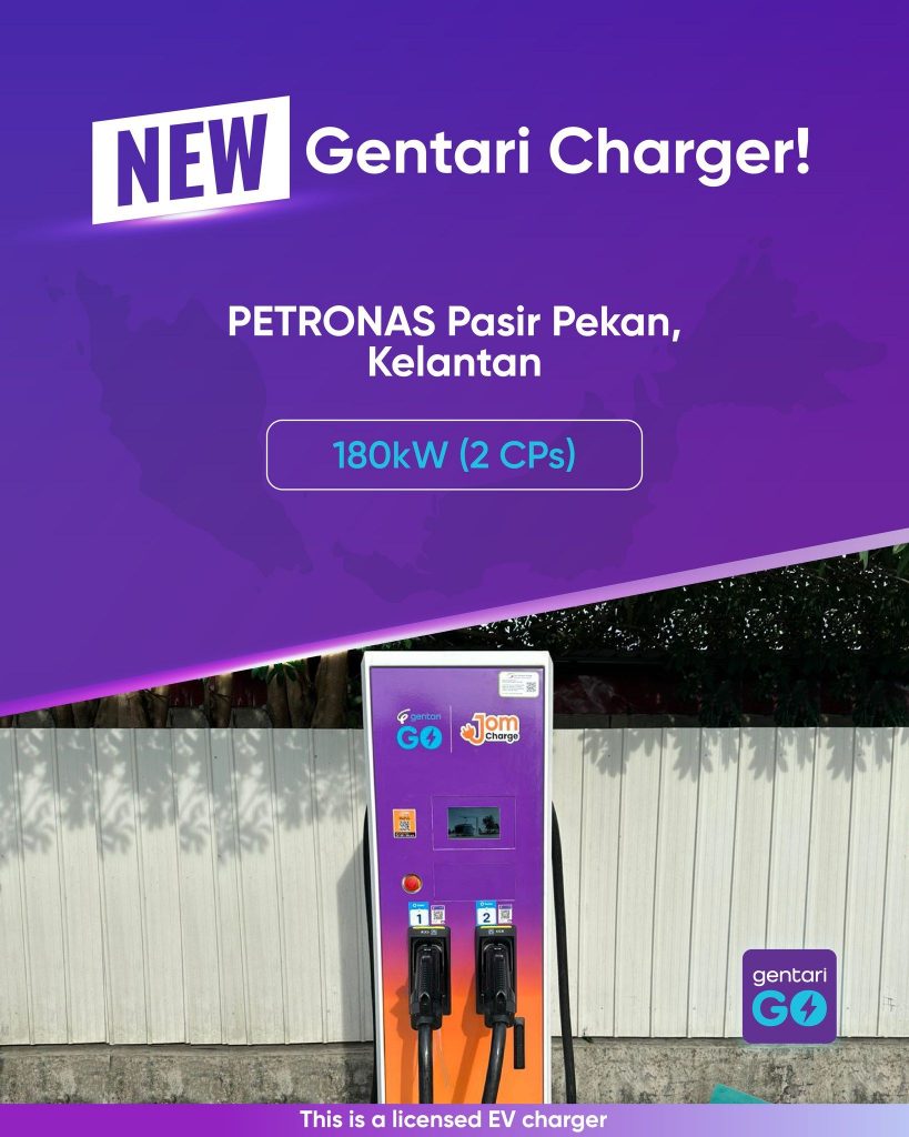 Gentari 180kW DC Charger at Petronas Pasir Pekan, Kelantan