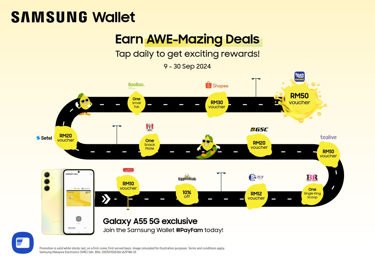 Earn vouchers from popular brands with Samsung Wallet today