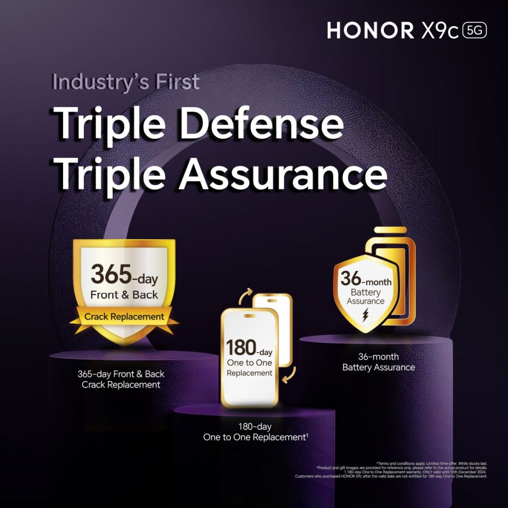 Honor X9c 5G coming to Malaysia with triple assurance policy