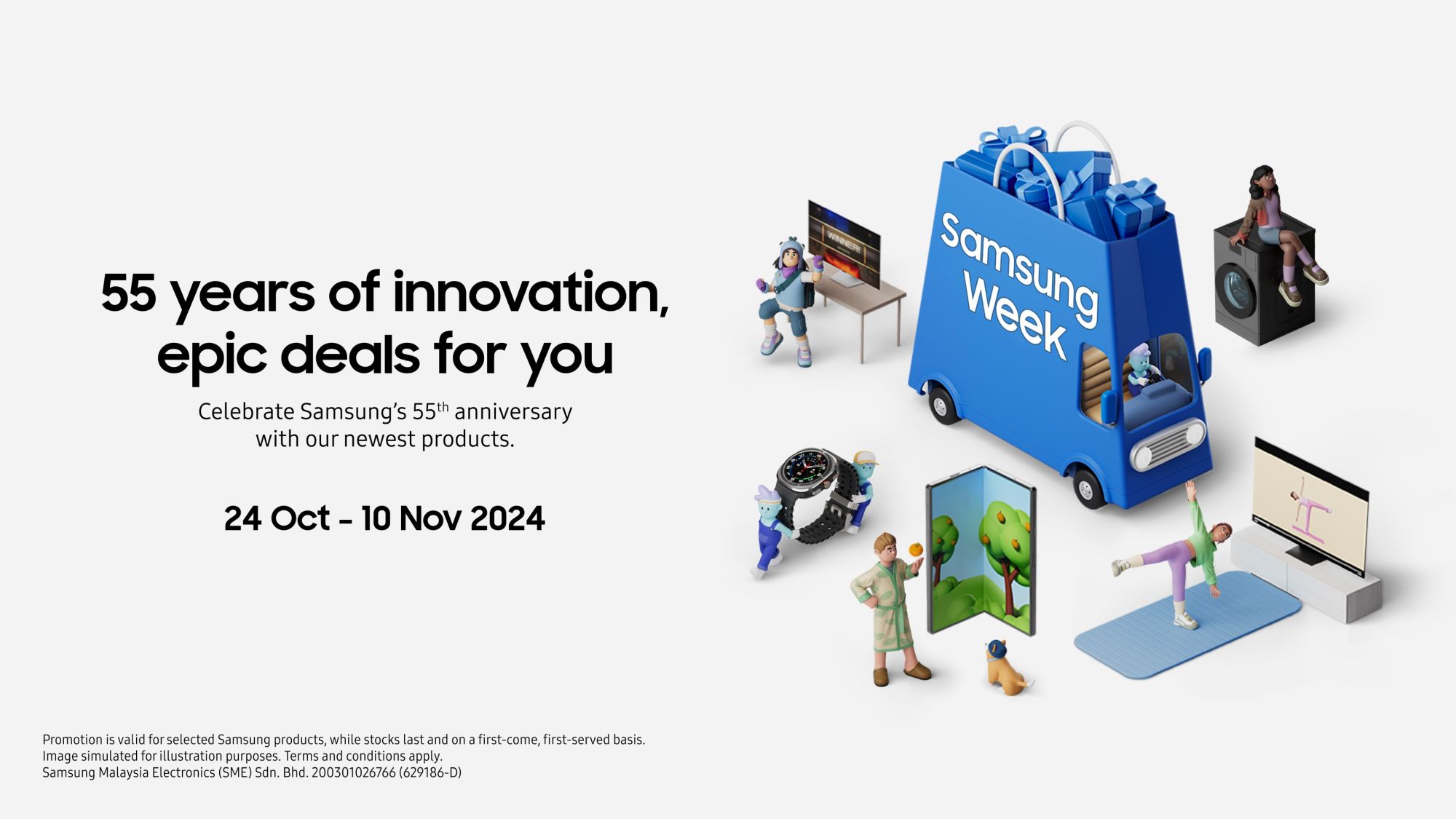 Samsung offers up to RM1,000 off for Galaxy S24 series in conjunction with 55th anniversary