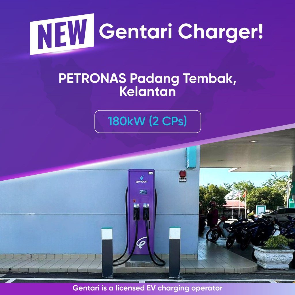 Gentari 180kW DC Charger at Petronas Padang Tembak, Kelantan