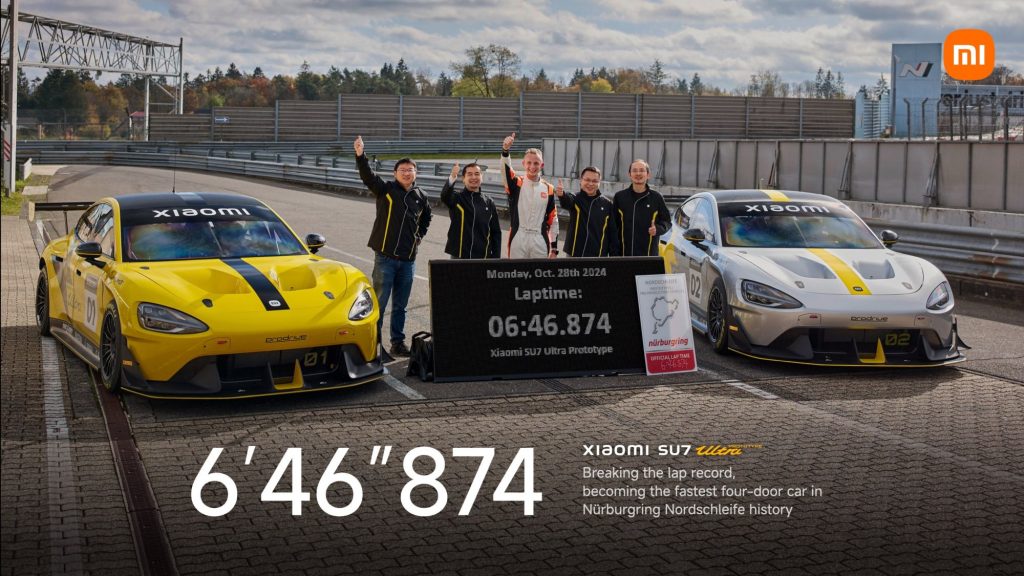 Xiaomi SU7 Ultra Prototype sets fastest 4-door car lap record at Nürburgring Nordschleife