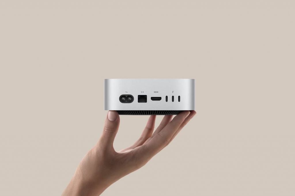 Mac Mini 2024 features Thunderbolt 5 ports for the M4 Pro version, Thunderbolt 4 for M4.