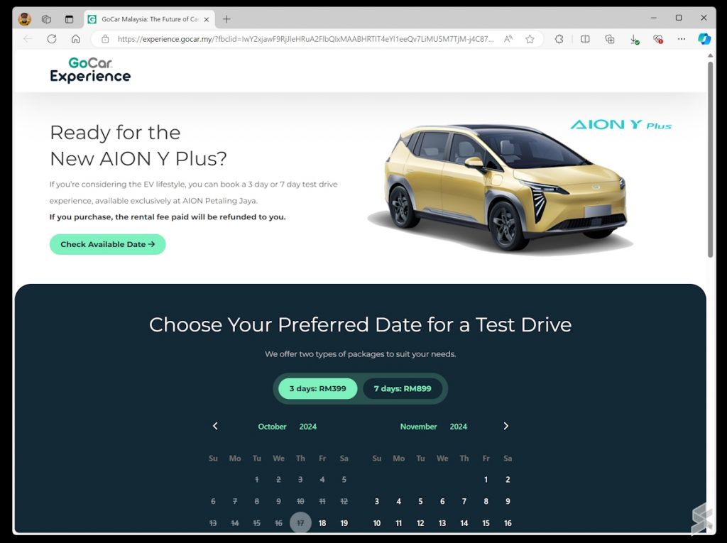 GoCar Experience x GAC Aion Y Plus