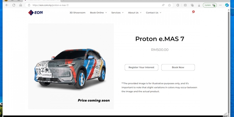 Proton e.MAS 7 booking - EON website