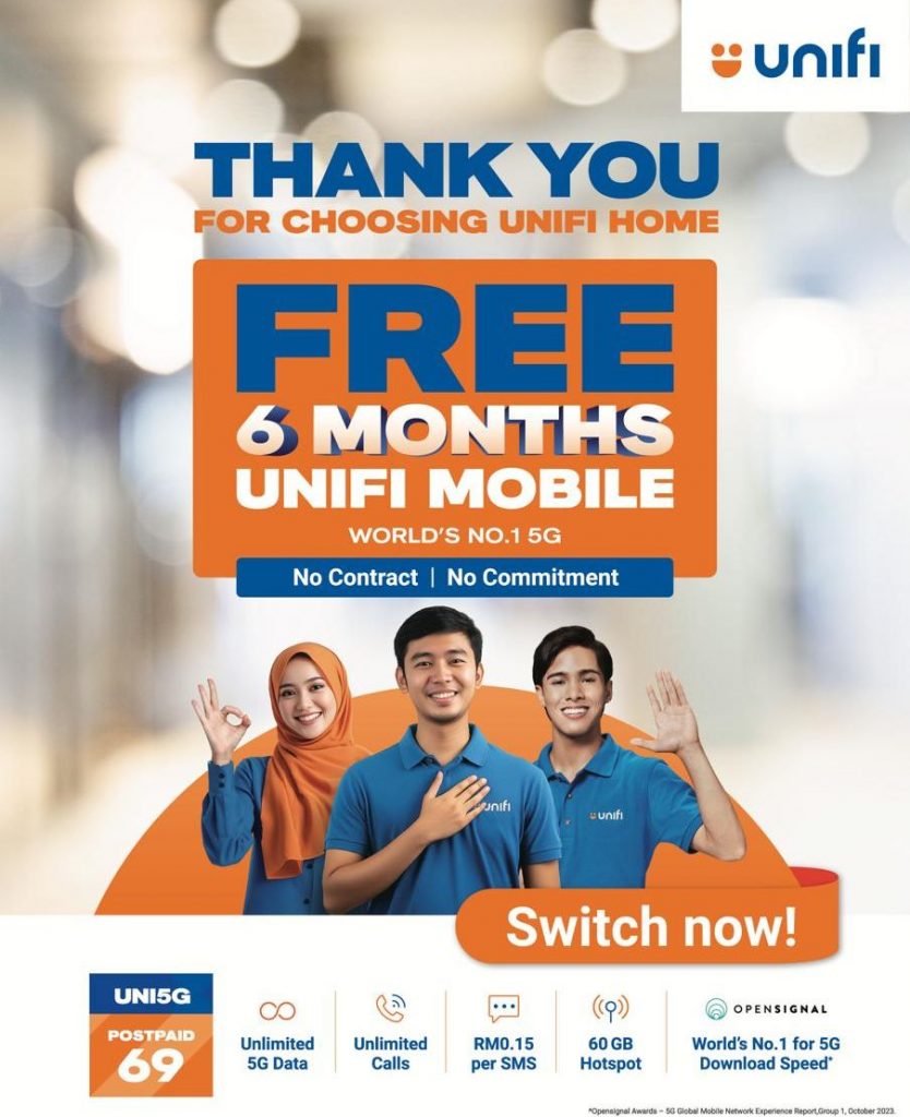 TM offers Free 6 months Unifi Mobile for Unifi Home users