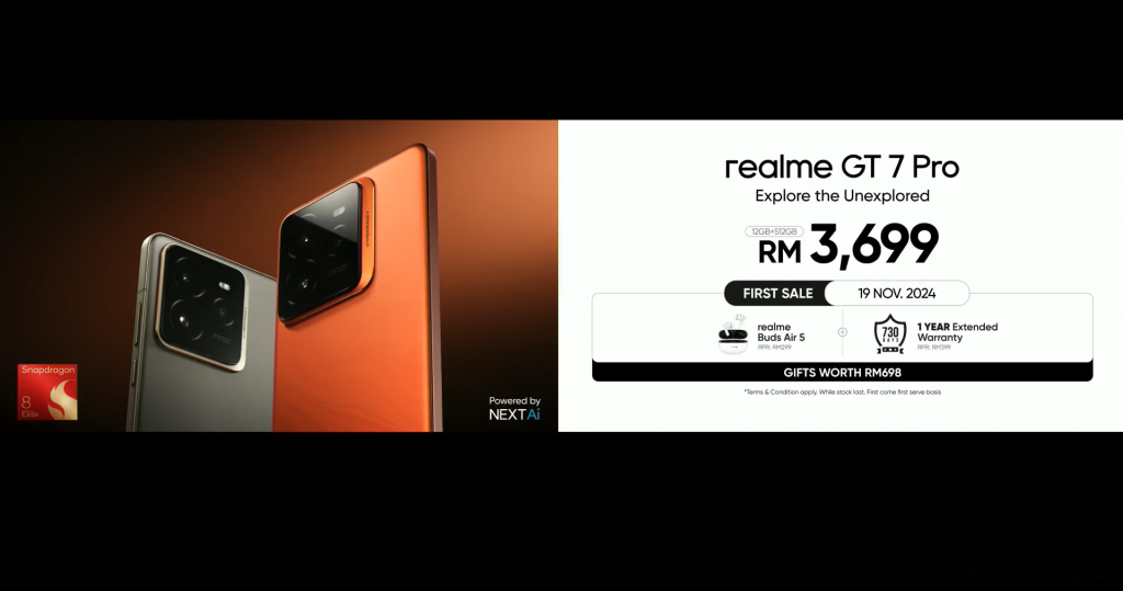 Realme GT 7 Pro launched in Malaysia, priced at RM3,699