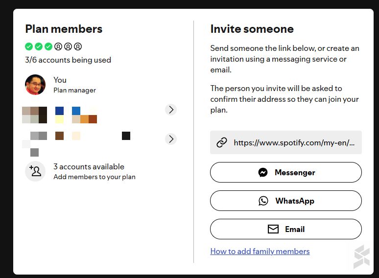 Existing Spotify Premium Family users will retain 6 account slots
