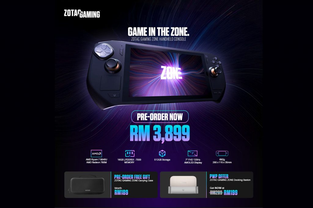 Zotac Gaming Zone handheld gaming PC coming soon to Malaysia for RM3,899