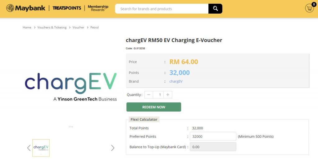 ChargEV charging e-voucher now available for Maybank TreatsPoints redemption