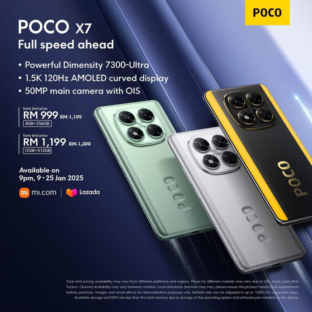 Poco X7 and X7 Pro Malaysia: IP68-rated phones, from RM999