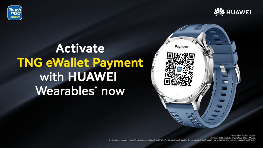 TNG eWallet QR now available for Huawei smartwatch