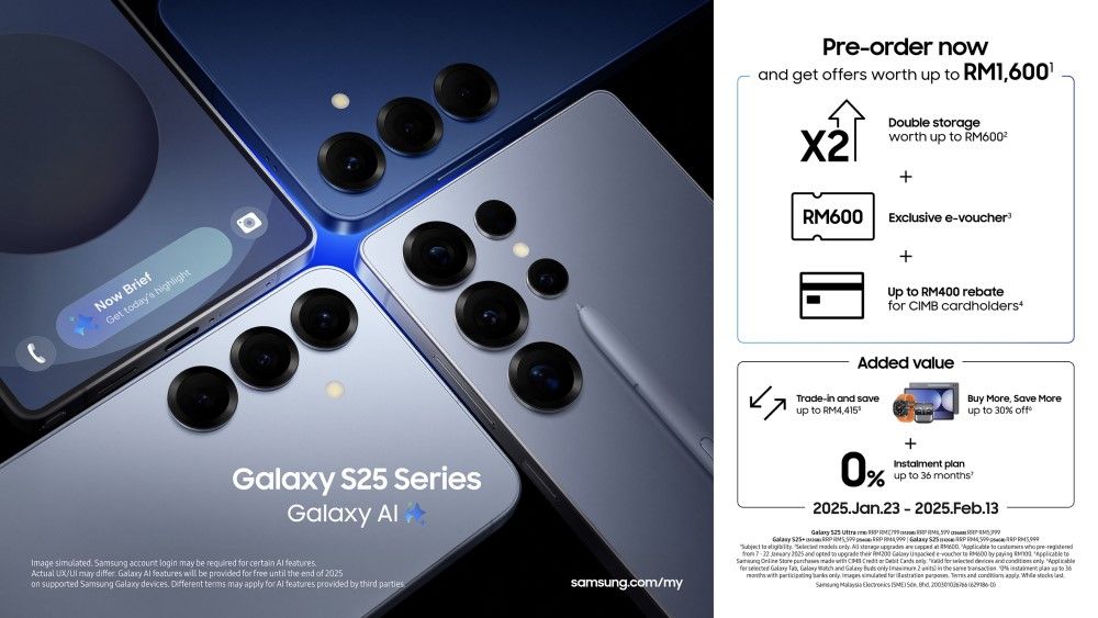 Samsung Galaxy S25 Malaysia: CIMB Cardholders can enjoy up to RM400 rebate