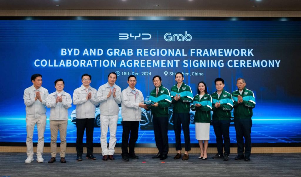 Grab Electric eHailing service on its way to Malaysia, featuring BYD EVs