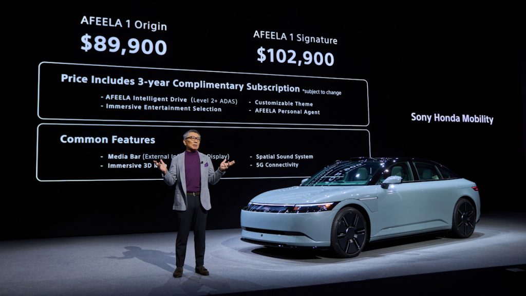 Sony Honda Mobility Afeela 1 Pricing - CES 2025