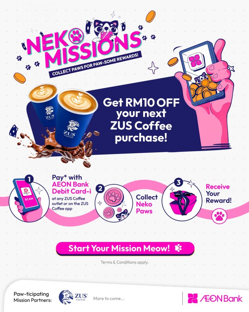 Turn Your Daily Transactions into Fun Rewards with AEON Bank’s Neko Missions