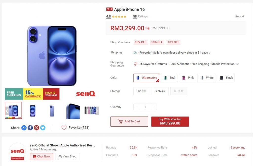 Deal: iPhone 16 and iPhone 16 Pro now offered with over RM700 discount, priced from RM3,299